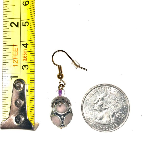 Elegant Dangle Earrings with Abolone accents Fairy Berry Earrings - Picture 2 of 4